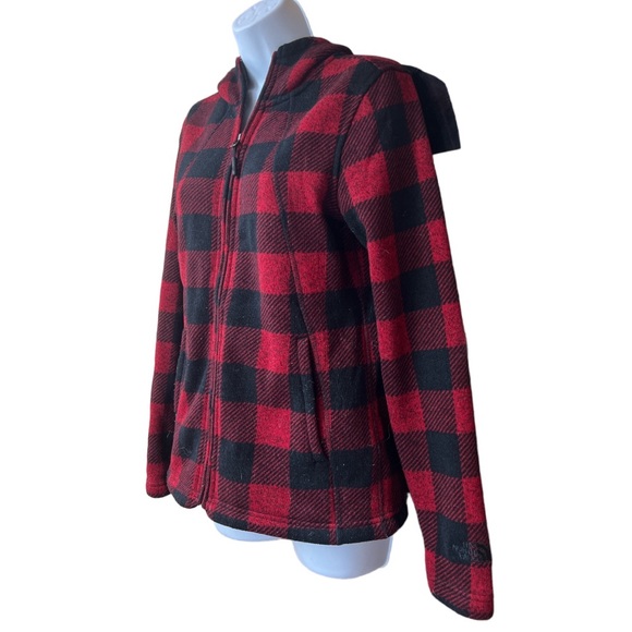 Sz Small The North Face Jacket Red Black Check - Picture 4 of 6